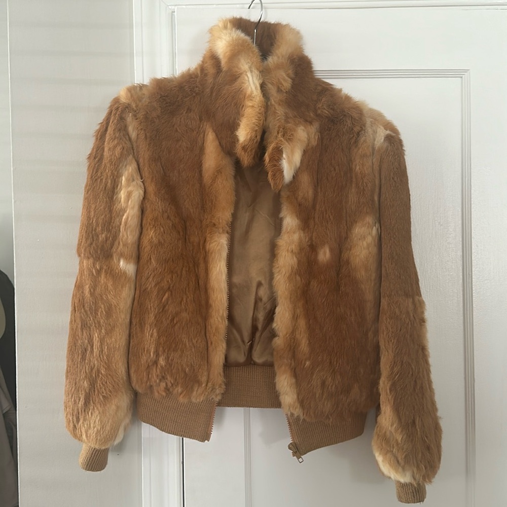 Rabbit fur coat